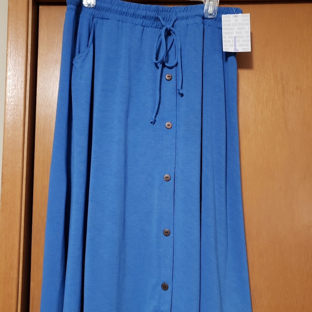 Lularoe Skirt, Marsha, Large Blue